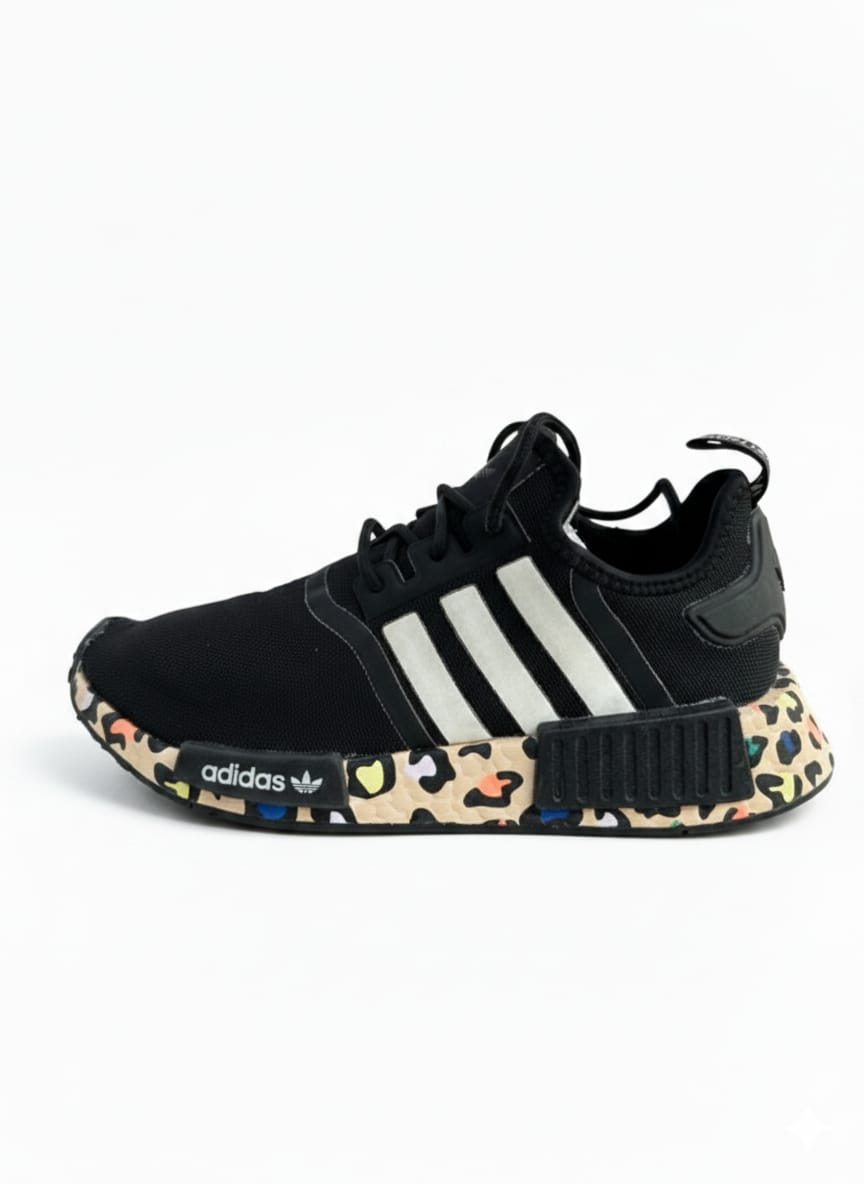 Adidas NMD_R1 in a 'Leopard - Black' Colorway